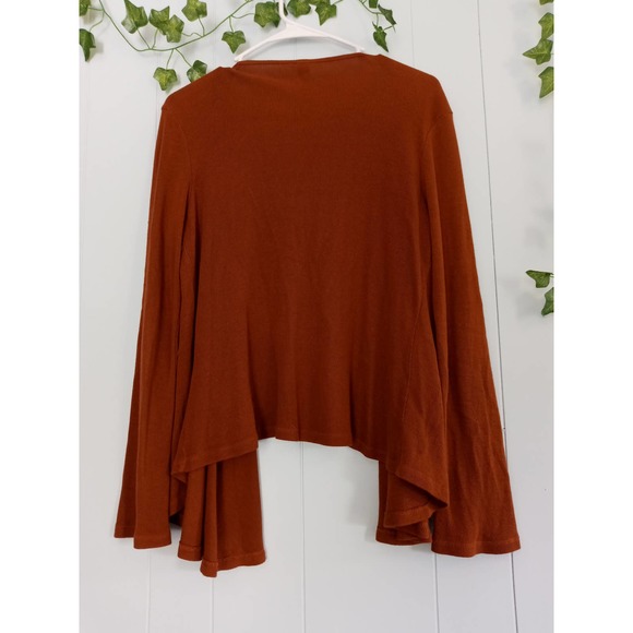 Blue Canoe Organic Brown Open Front Flowy Cardigan - Picture 6 of 8